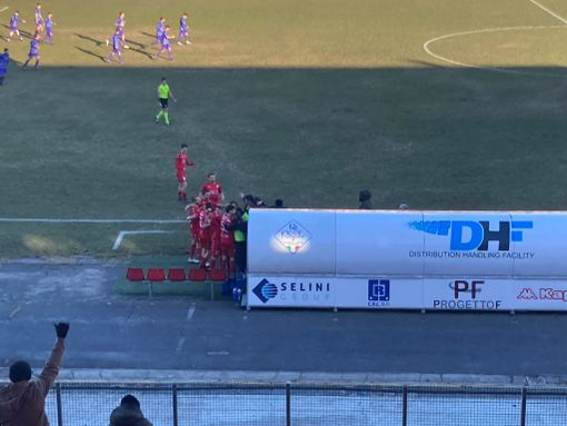 La gioia dopo il gol di Bonaccorsi La gioia dopo il gol di Bonaccorsi