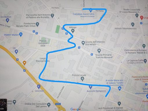 Un percorso pedonale dal parcheggio di via Sempione e Villa Mylius Un percorso pedonale dal parcheggio di via Sempione e Villa Mylius