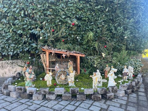 Un presepe in mostra sulla via San Francesco a Cardana di Besozzo Un presepe in mostra sulla via San Francesco a Cardana di Besozzo