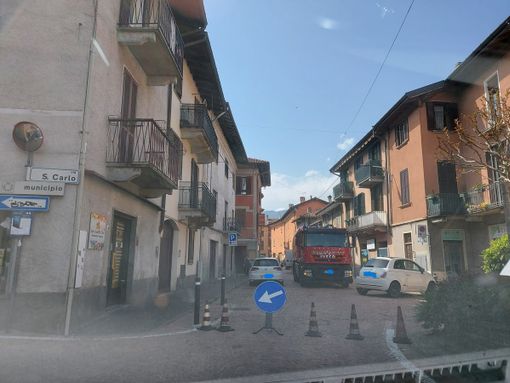 I lavori in via Cadorna a Germignaga I lavori in via Cadorna a Germignaga