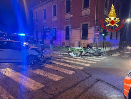 Le immagini dell'incidente di martedì sera a Samarate Le immagini dell'incidente di martedì sera a Samarate