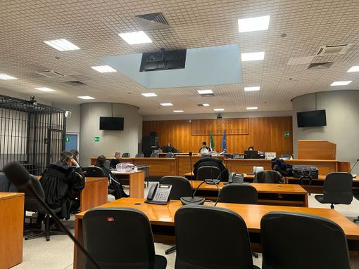 Una delle scorse udienze del processo Manfrinati
