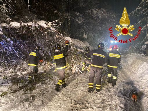 Neve, oltre 300 gli interventi di soccorso dei vigili del fuoco in 24 ore Neve, oltre 300 gli interventi di soccorso dei vigili del fuoco in 24 ore