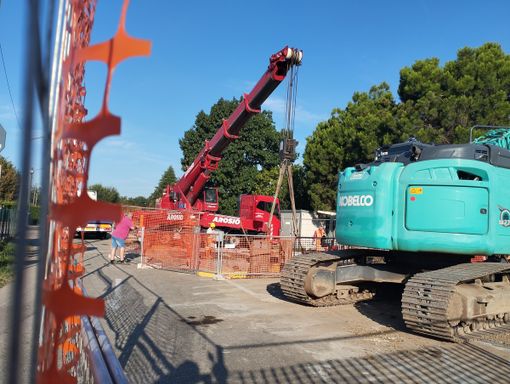 Il cantiere Alfa di via Montale a Gallarate