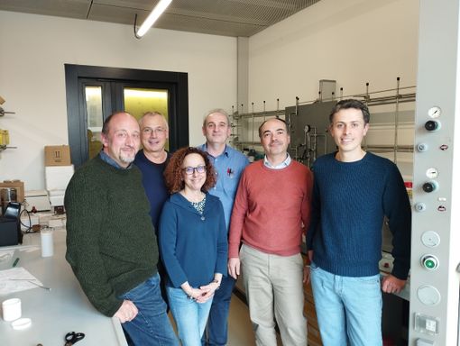 Nella fotografia, da sinistra: Luca Nardo, Angelo Maspero, Simona Galli, Andrea Penoni, Damiano Monticelli e Marco Lamperti