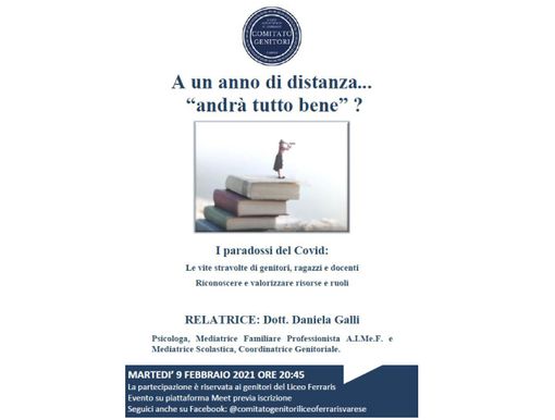 Il comitato genitori del Liceo Ferraris di Varese riparte con le serate formative dedicate ai genitori Il comitato genitori del Liceo Ferraris di Varese riparte con le serate formative dedicate ai genitori