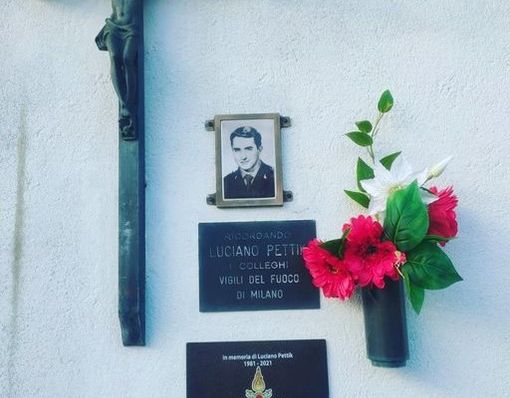 Foto dell'iscrizione che ricorda Luciano Pettik, dalla pagina Facebook di Impegno Civico