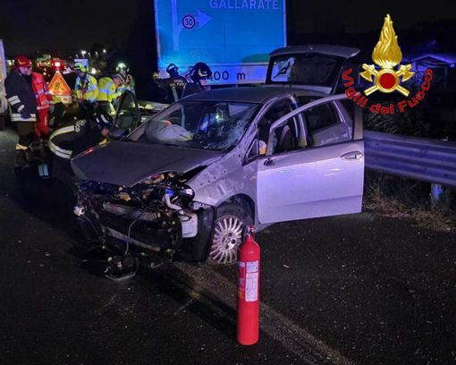 Le immagini dell'incidente sull'Autostrada dei Laghi all'uscita di Gallarate Le immagini dell'incidente sull'Autostrada dei Laghi all'uscita di Gallarate