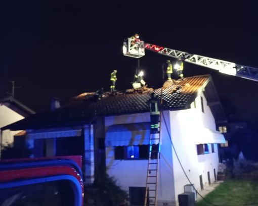 I vigili del fuoco sul posto