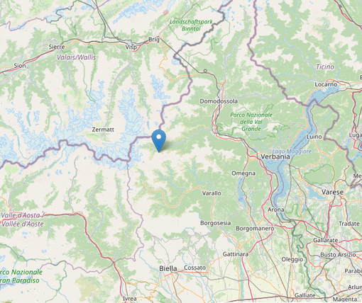 Scossa di terremoto a Macugnaga