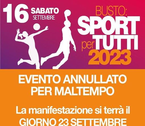 “Busto sport per tutti” slitta di una settimana