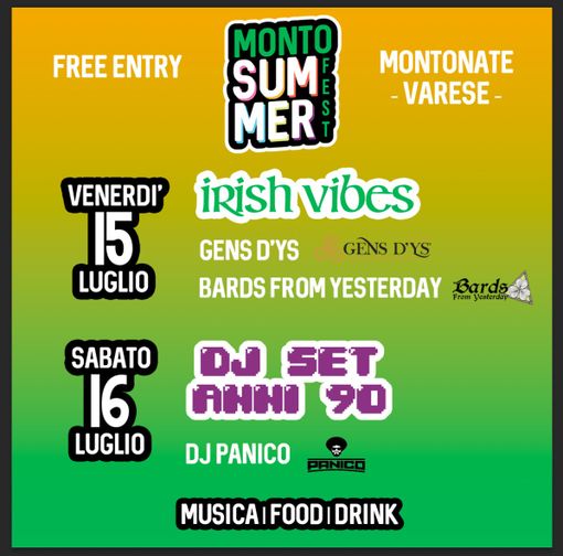 L’estate a Montonate riparte con musica, cibo e birra