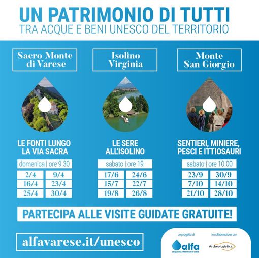 Nei beni Unesco con Alfa: si parte domenica