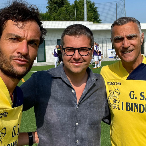 Andrea Cassani con Marco Parolo e Beppe Bergomi