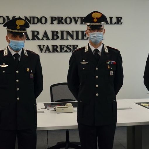 Da sinistra: il maggiore Suriano, il colonnello Piasentin e il maggiore Currao