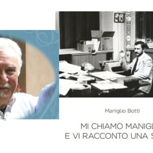 Maniglio Botti e la copertina del libro - per cortesia pagina Cavedio