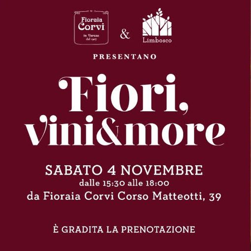 &quot;Fiori, vini &amp; more&quot;: a Varese un viaggio tra i vini naturali e i loro sentori