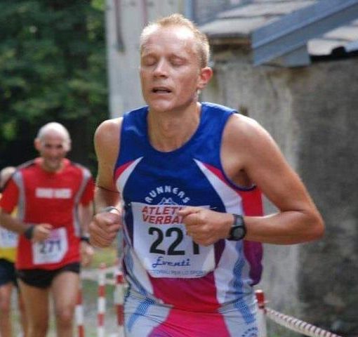 Gabriele Rizzi impegnato in una delle sue amate corse podistiche