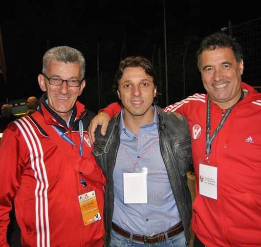 Maurizio Scalamandrè, Alessandro Andreini e Marco Caccianiga ai tempi del Varese in serie B
