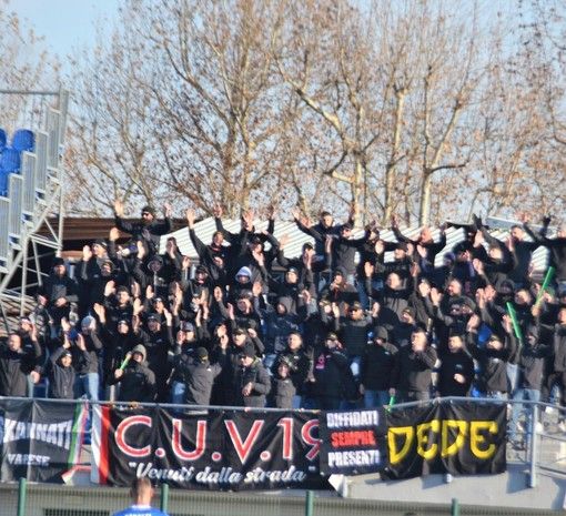 La Curva Nord a Seregno domenica scorsa