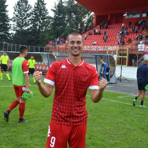 Stefano Banfi, 23 anni, 11 gol nell'ultima stagione con i biancorossi (Foto Ezio Macchi)