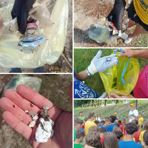 I ragazzi di Angera, Ranco e Taino puliscono la spiaggia La Noce