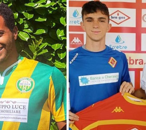 Matteo Barzotti, 32 anni, ai tempi della promozione in C con il Sangiuliano, e l'accoppiata Lorenzo Piras (18 anni)-mister Floris al Bra