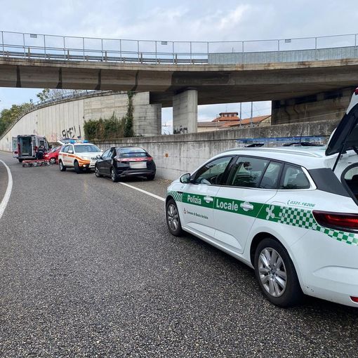 L'incidente di questa mattina sul Sempione in zona Cinque Ponti
