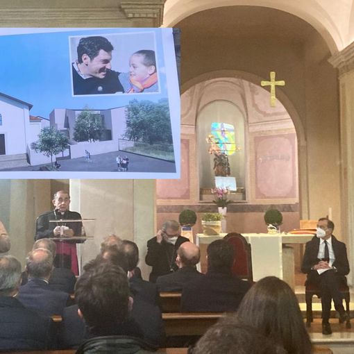 Prima pietra della casa Fabrizio Frizzi. I bimbi malati avranno accanto le famiglie anche grazie a Busto