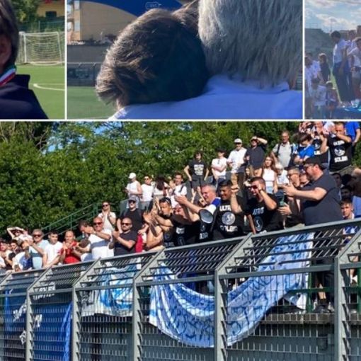 Delusione, lacrime e orgoglio della Solbiatese: Claudio Milanese va davanti ai tifosi nerazzurri, li ringrazia e dice &quot;ci riproveremo&quot;. In alto a destra la gioia del Paternò