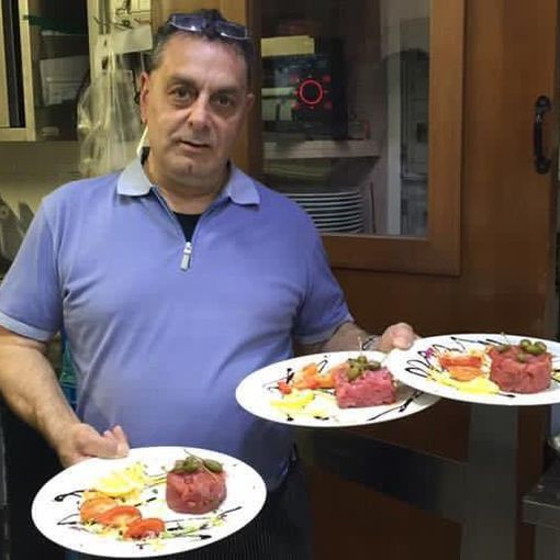 Michele Manna nel suo ristorante