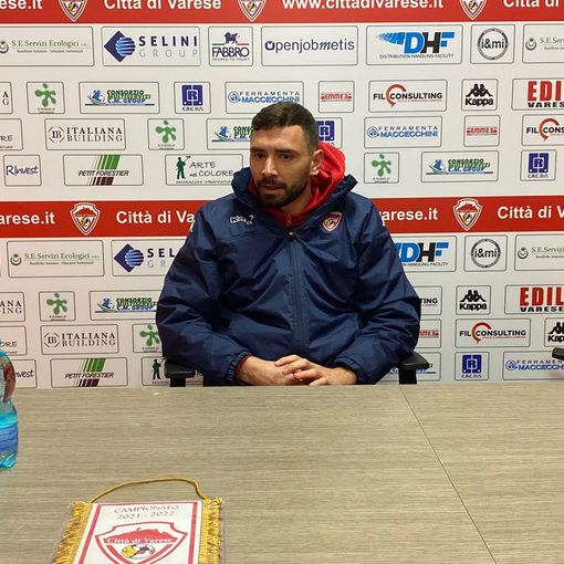 Francesco Gazo in sala stampa dopo il 2-1 sulla Caronnese