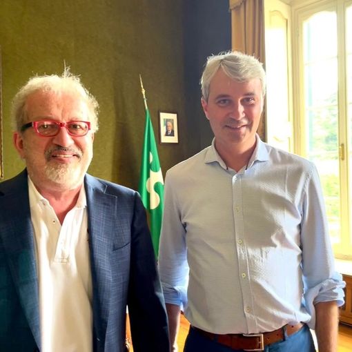 Galimberti aveva accolto così Bobo Maroni nel suo ufficio a Palazzo Estense all'inizio dello scorso luglio