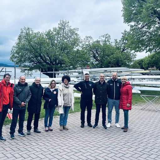 Il Coni lombardo in visita a Gavirate: tappe alla Canottieri e all'Atletica