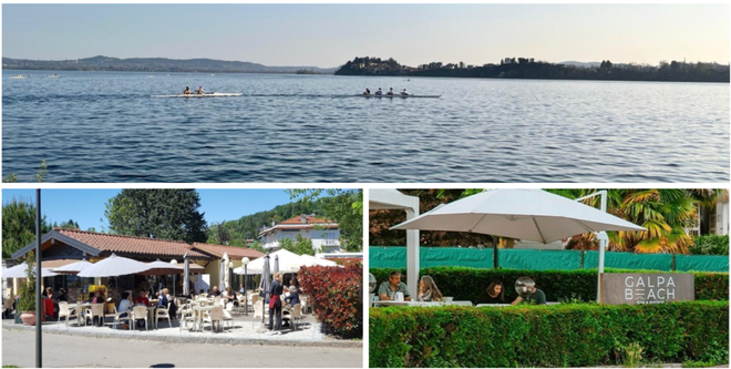 La serenità vista lago di Gavirate e, sotto, alcuni dei locali dove gustarsi un aperitivo, una colazione o uno spuntino veloce come il Tamarindo e il Galpa Beach La serenità vista lago di Gavirate e, sotto, alcuni dei locali dove gustarsi un aperitivo, una colazione o uno spuntino veloce come il Tamarindo e il Galpa Beach