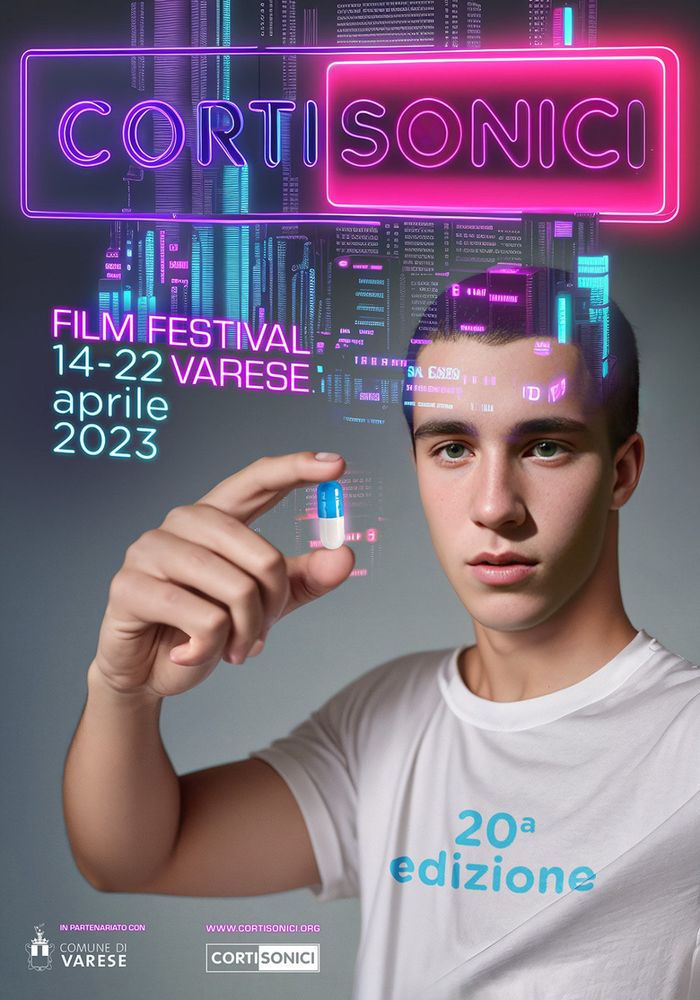 Cortisonici Film Festival: la grafica della ventesima edizione realizzata con l’Intelligenza artificiale