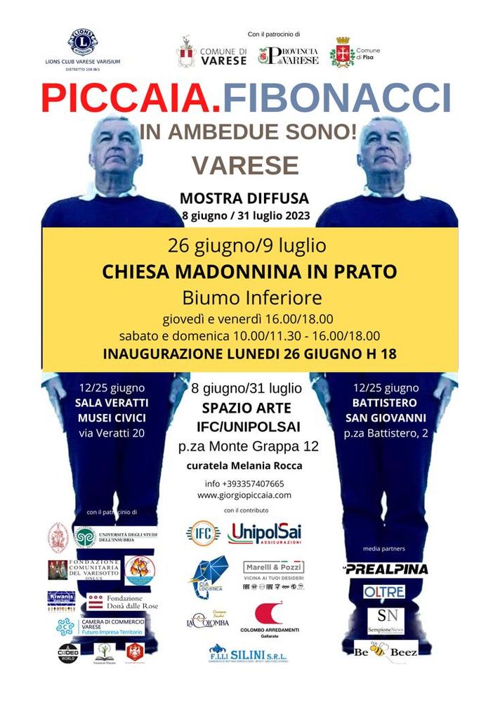 Alla Madonnina in Prato di Biumo la quarta inaugurazione della mostra diffusa Piccaia/Fibonacci