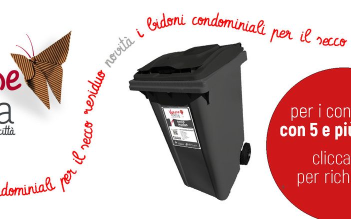 Ai condomini con cinque o più unità abitative i cassonetti per la raccolta del residuo secco