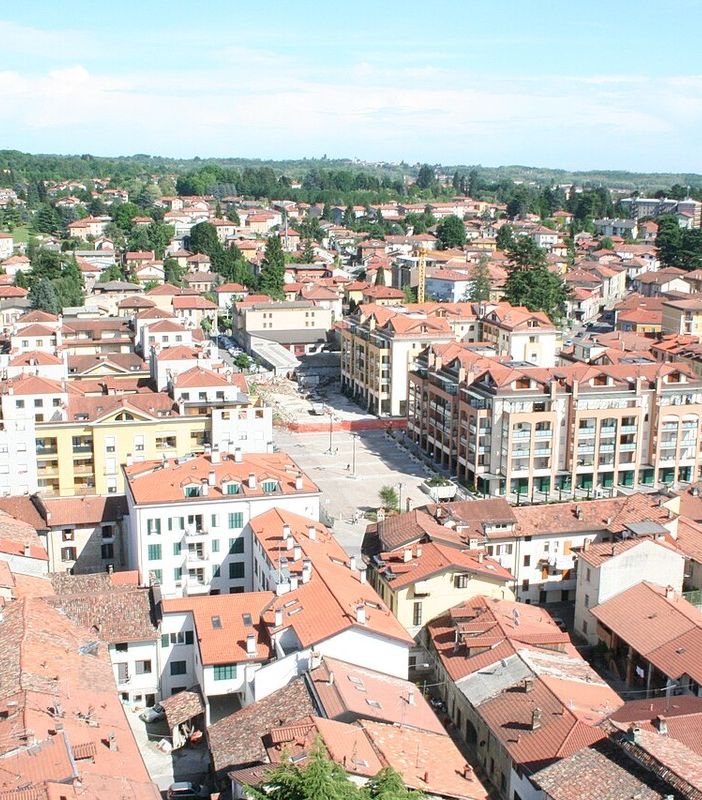 Una visione aerea di Malnate