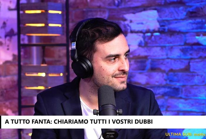 Stefano Ferrè durante un live con Cronache di Spogliatoio