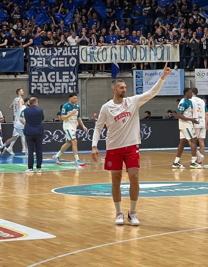 Giancarlo Ferrero prima dell'inizio di gara 2 di finale dei playoff di Serie A2