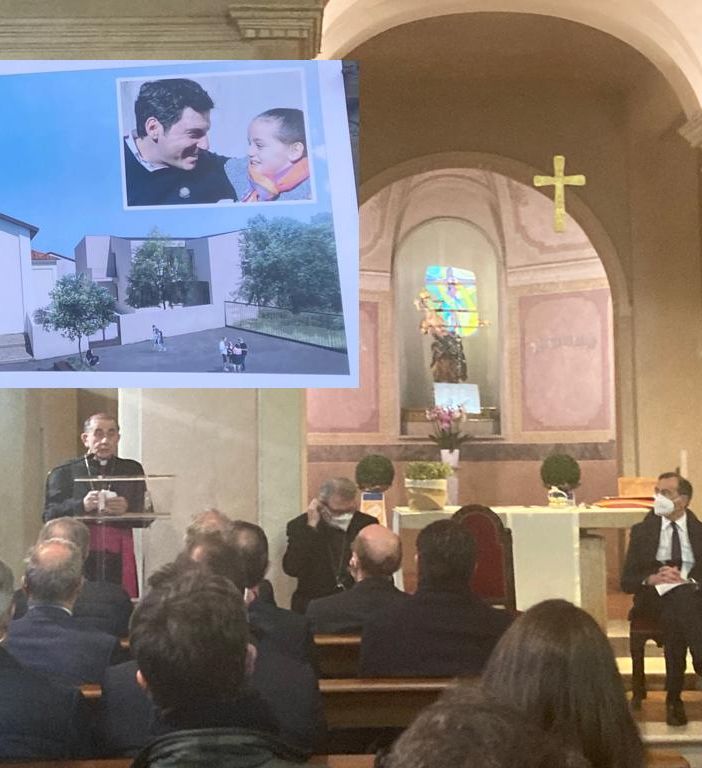 Prima pietra della casa Fabrizio Frizzi. I bimbi malati avranno accanto le famiglie anche grazie a Busto