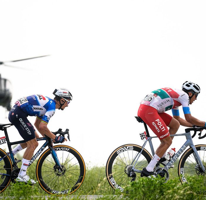 Alaphilippe e Maestri. Photo credits: LaPresse