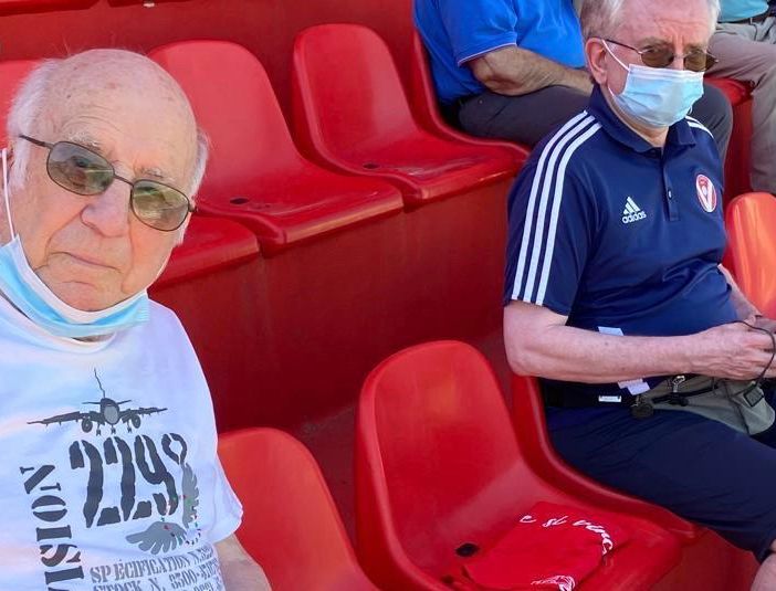 Pietro e Luciano Bonvini nella foto postata dal Città di Varese che risale alla prima gara con pubblico al Franco Ossola del 2021 contro il Bra