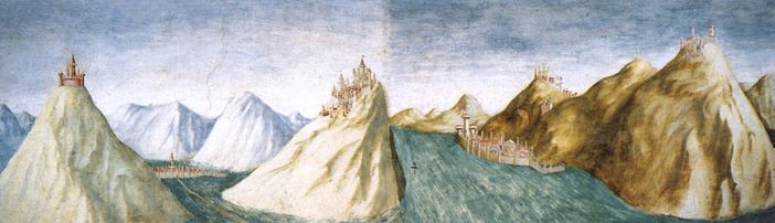 Veduta aerea di Castiglione Olona (foto di Franco Canziani)