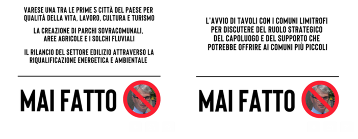 «Anno per anno, ecco tutte le promesse non mantenute di Davide Galimberti» «Anno per anno, ecco tutte le promesse non mantenute di Davide Galimberti»