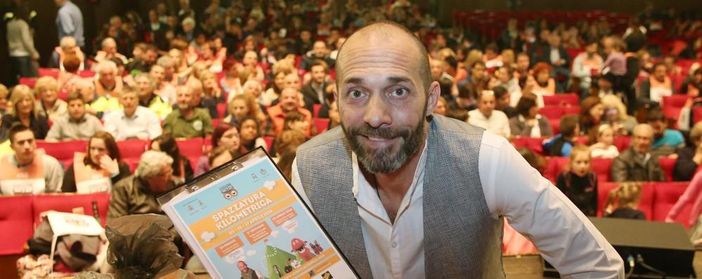 Max Laudadio in un'edizione passata di &quot;Spazzatura Kilometrica&quot;