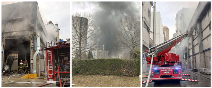 La colonna di fumo (foto dalla pagina Facebook "Sei di Caravate se") La colonna di fumo (foto dalla pagina Facebook "Sei di Caravate se")