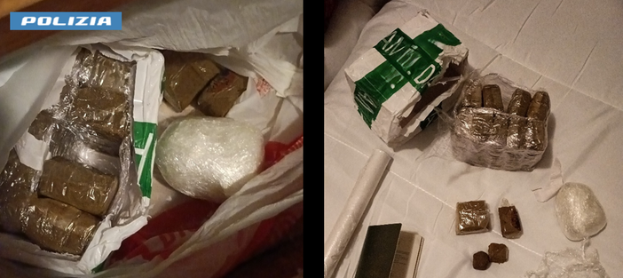 Il materiale sequestrato al pusher dalla polizia di Varese Il materiale sequestrato al pusher dalla polizia di Varese