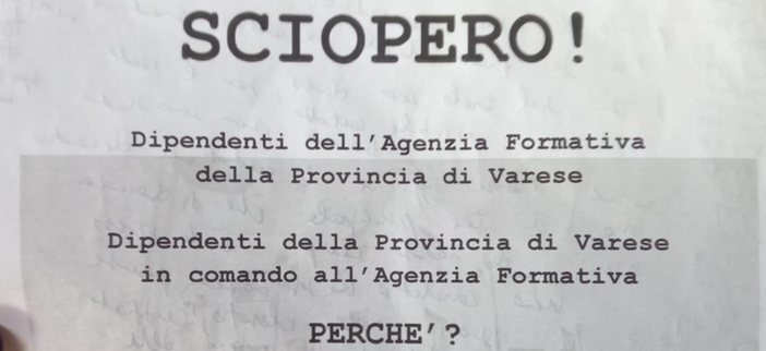 Agenzia Formativa, i sindacati: «Non ci sono più le condizioni per far lavorare seriamente il personale»